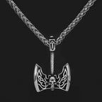 Vikings Axe and Tiwaz Rune Stainless Steel Necklace - 