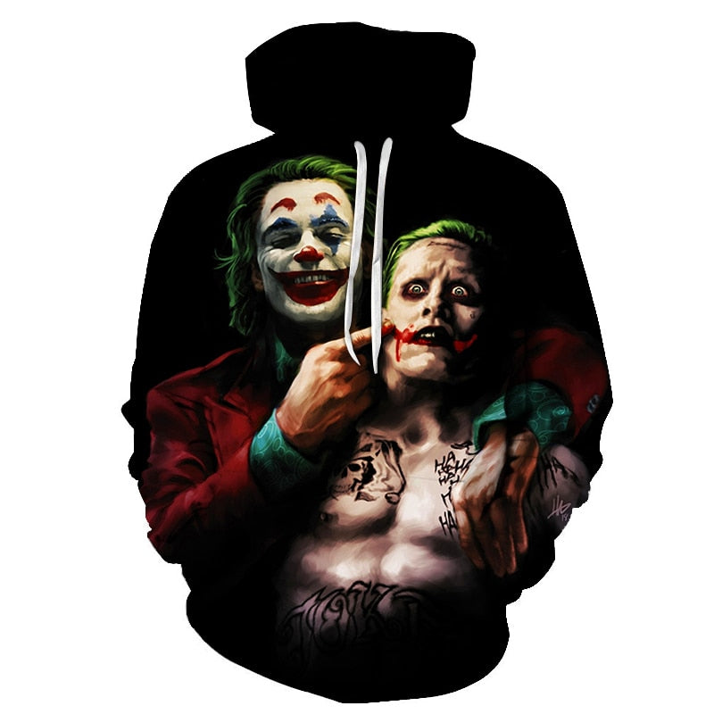 Joker 3D Hoodies Men Women Sweatshirts Badass Funny Printed Pullover Autumn Winter Brand Tracksuits Boy Hoodies