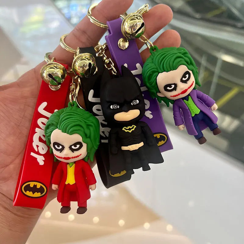 Joker Batman Pendant Keychain for Women Men Kids fans Cartoon Accessories