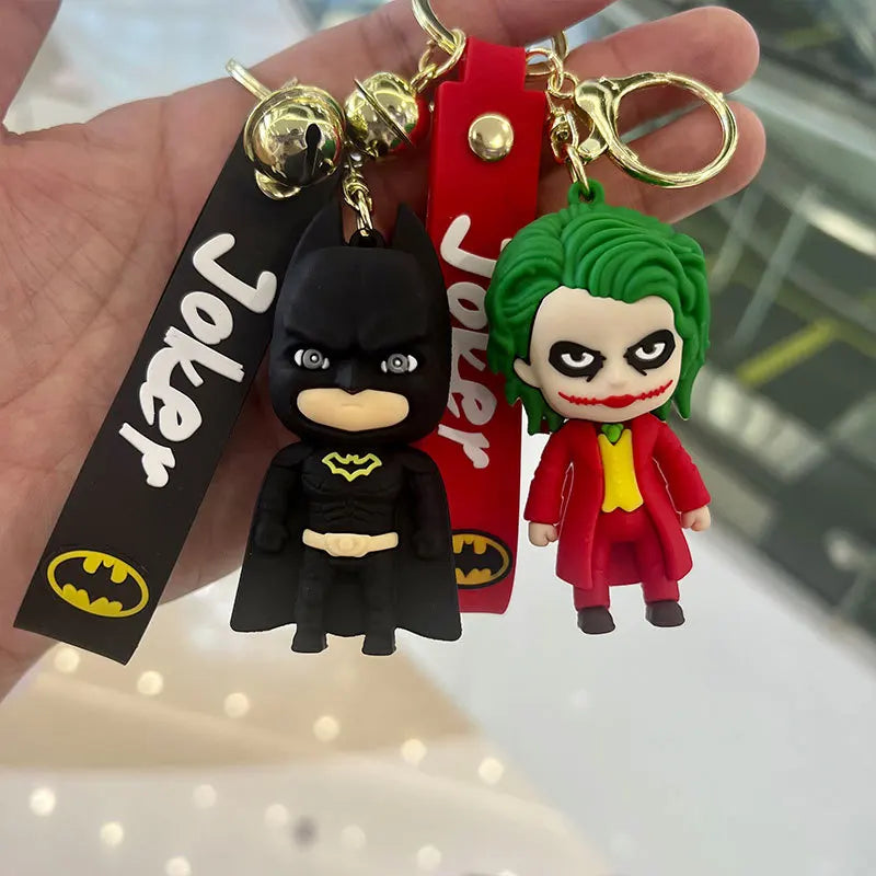 Joker Batman Pendant Keychain for Women Men Kids fans Cartoon Accessories