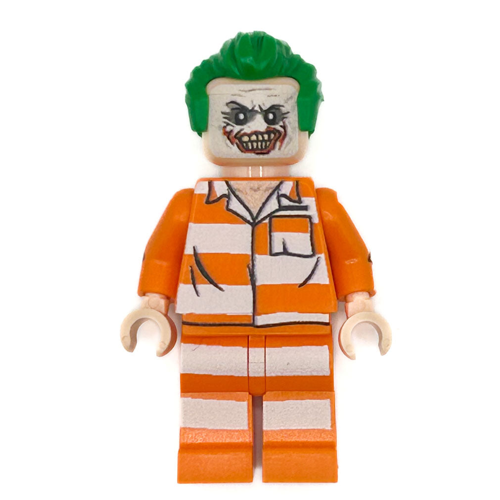 Joker (The Batman, Arkham Prison) Minifig made using LEGO parts - B3 Customs