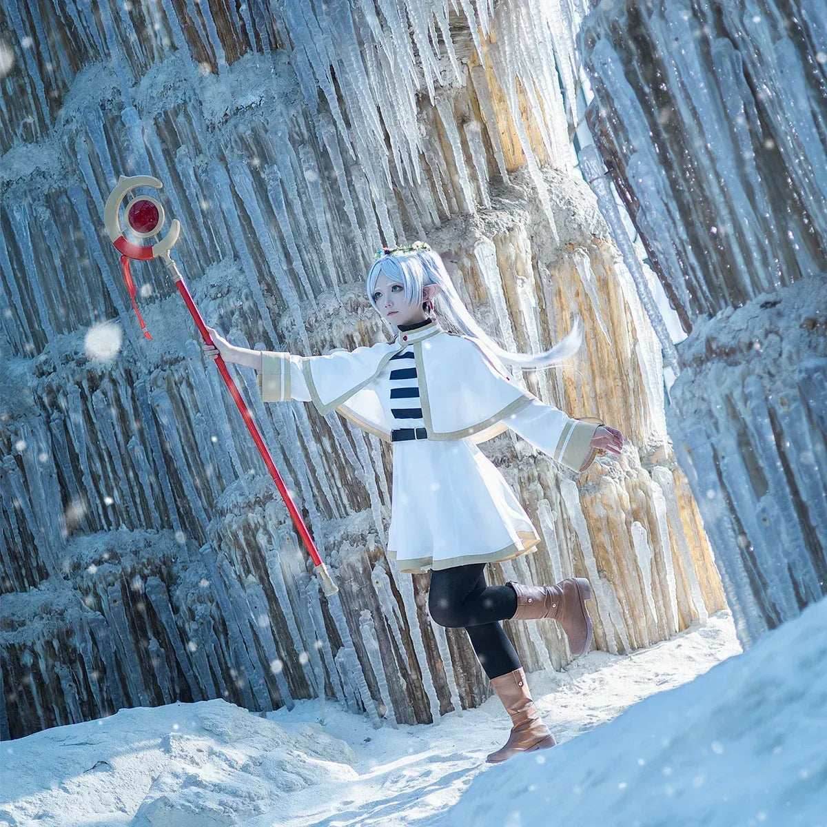 Frieren Beyond Journey's End Anime Cosplay - Costume with Wig / XS / CHINA
