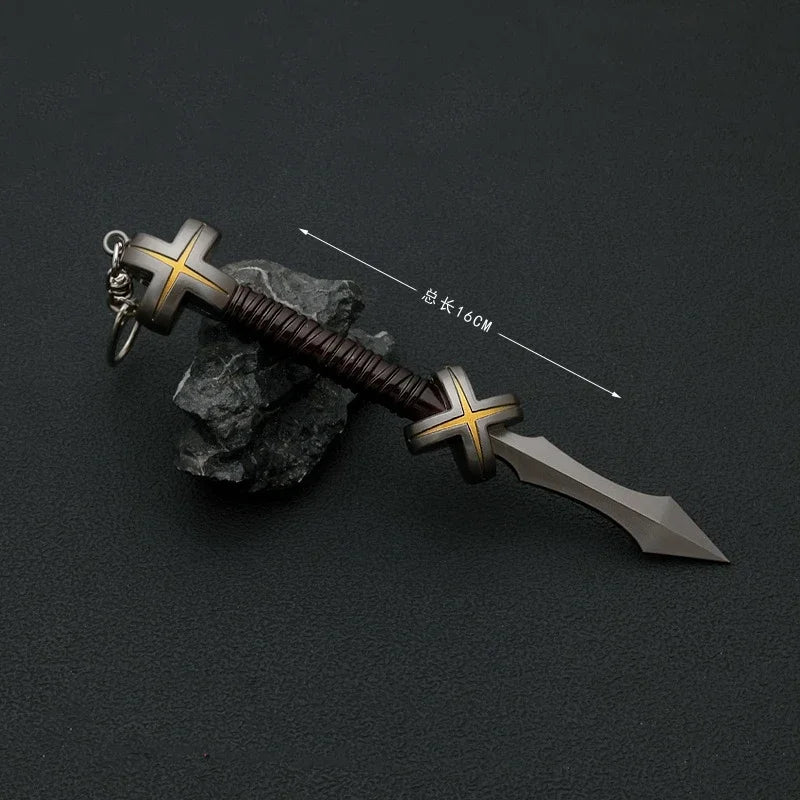 Jujutsu Kaisen Animation Game Peripheral Special-grade Spell Tools God Jiewu Alloy Weapon Model Crafts Collection Toys Ornaments