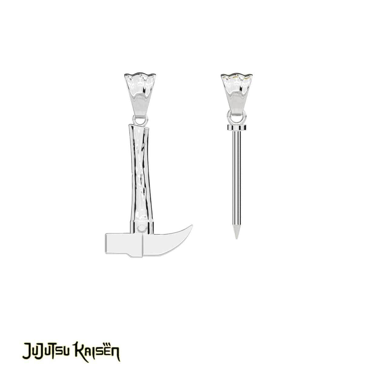 Jujutsu Kaisen™ Nobara's Hammer & Nail Necklace - Chrome