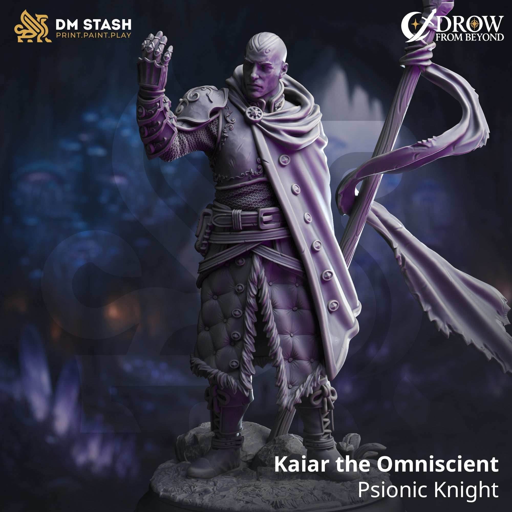 Kaiar the Omniscient, Psionic Knight (Male Human Warp Walker) - 32mm Scale