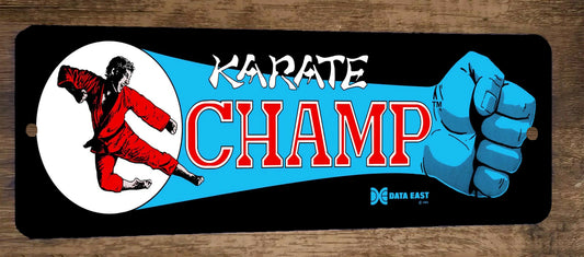 Karate Champ Arcade Marquee 4x12 Metal Wall Sign Retro 80s Video Game