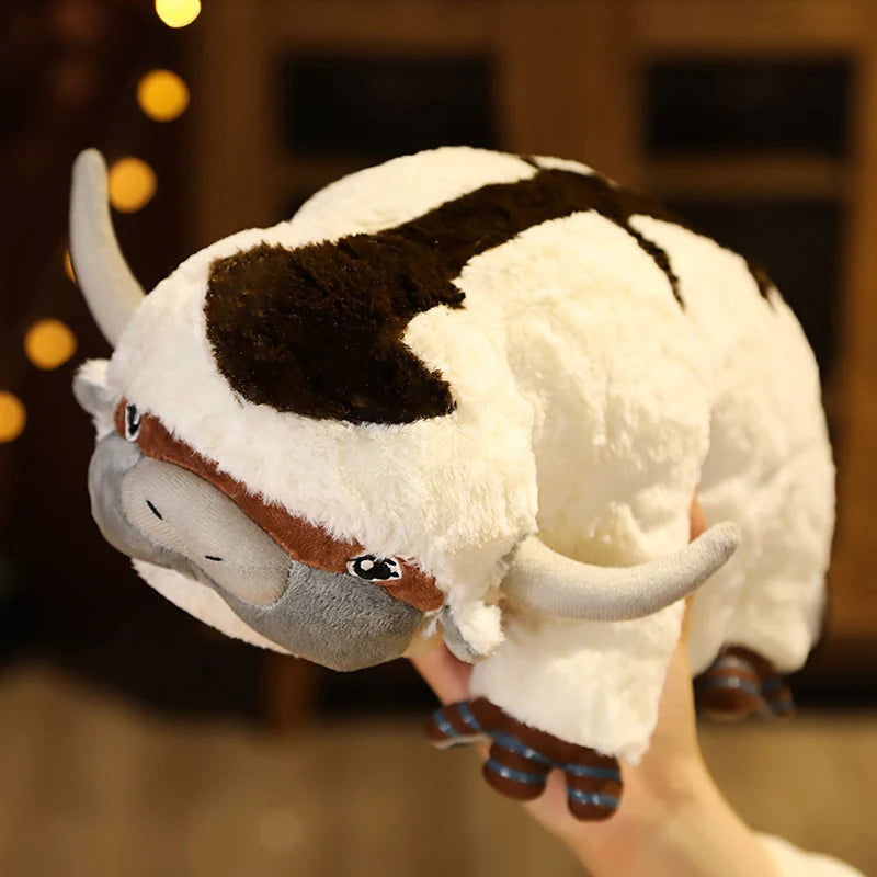 Kawaii Anime Plushie Appa Bull Cow Animals Plush Dolls Toys for Children Christmas Gift Plush Avatar Aang The Last Airbender