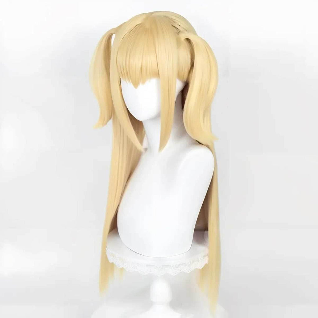 Misa Amane Cosplay Wig – Death Note Blonde Twin Tails with Wig Cap Set - Wig and Necklace / One Size