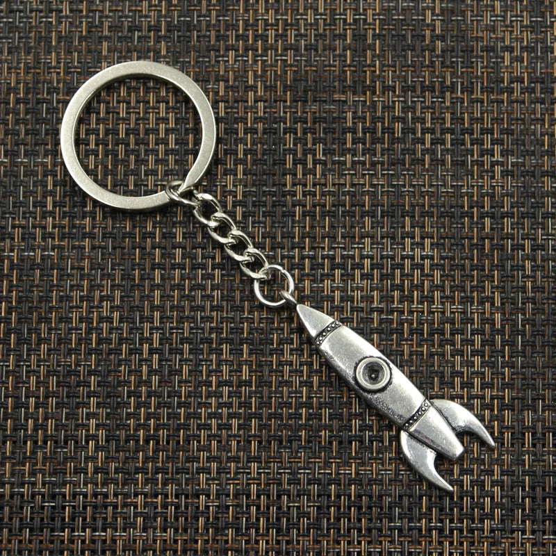 Keychain 50x15mm Rocket Missile Pendants DIY Men Jewelry Car Key Chain Ring Holder Souvenir For Gift