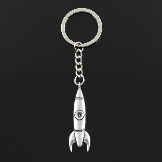 Keychain 50x15mm Rocket Missile Pendants DIY Men Jewelry Car Key Chain Ring Holder Souvenir For Gift