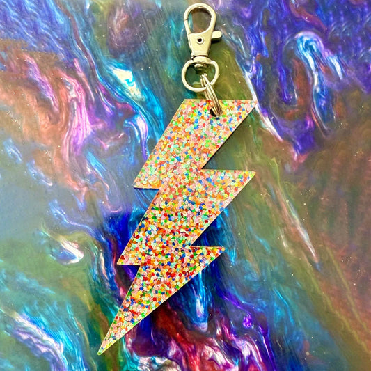 Thunderbolt Keychain Bag Charm - 