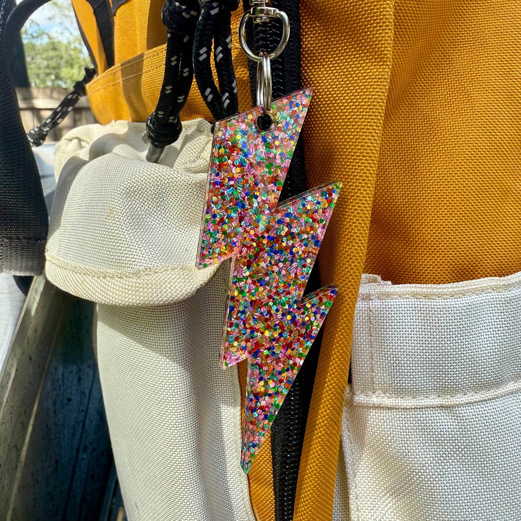Thunderbolt Keychain Bag Charm - 