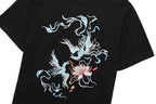 KH606 Blue Phoenix Embroidery Tee - Black / S