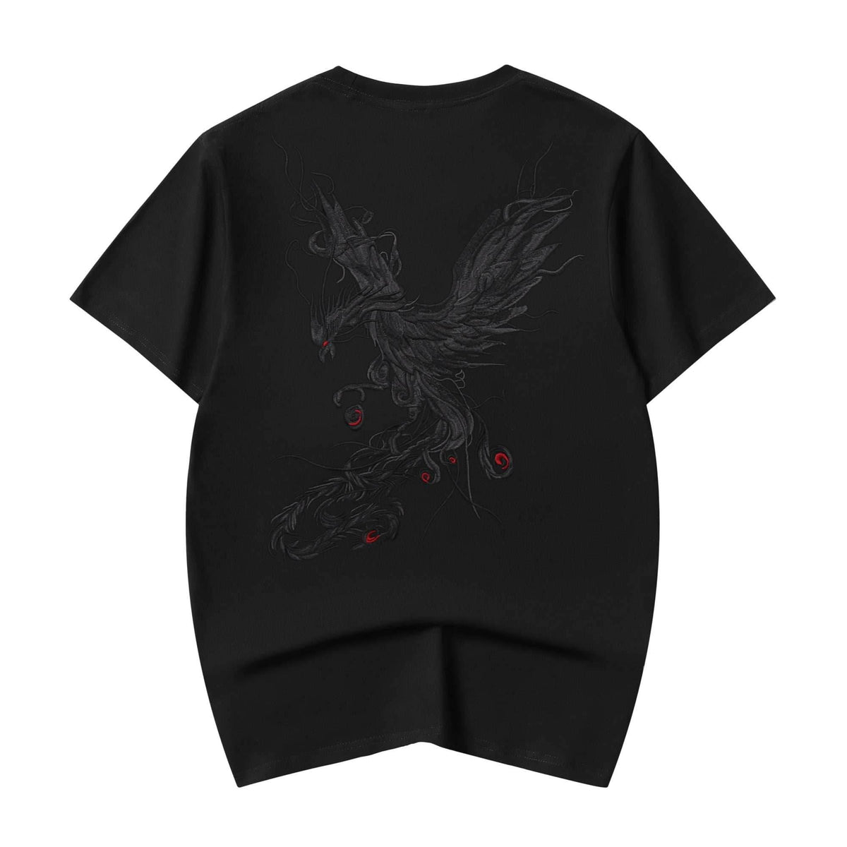 KH617 Rebirth of the Phoenix Embroidery Tee - Black / S