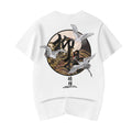 KH806 Movement of Cranes Embroidery Tee - White / S