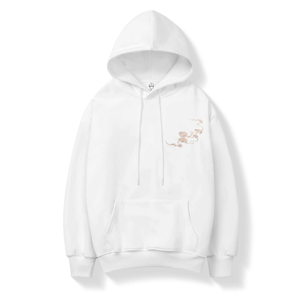 KH9202 Raging Panther Embroidery Hoodie - White / S