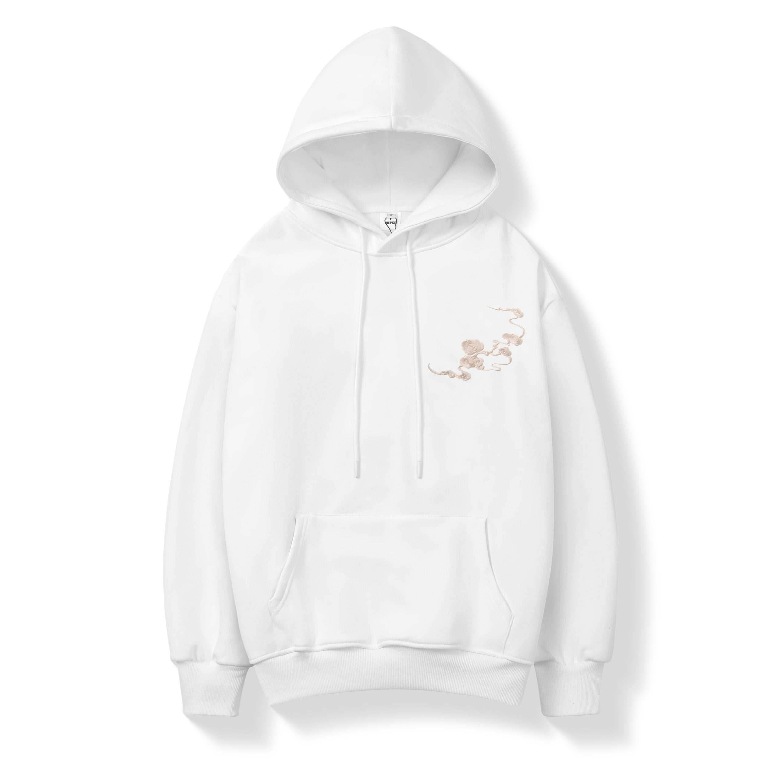 KH9202 Raging Panther Embroidery Hoodie - White / S