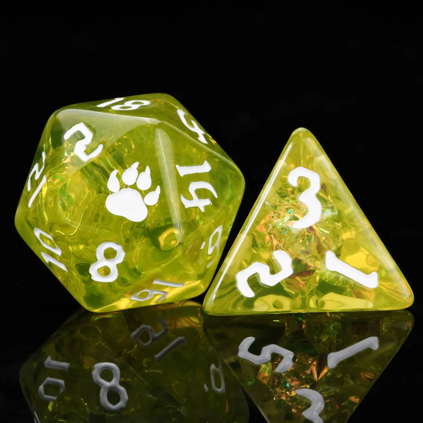 Kickstarter Dice – Green Druid Resin Dice Set