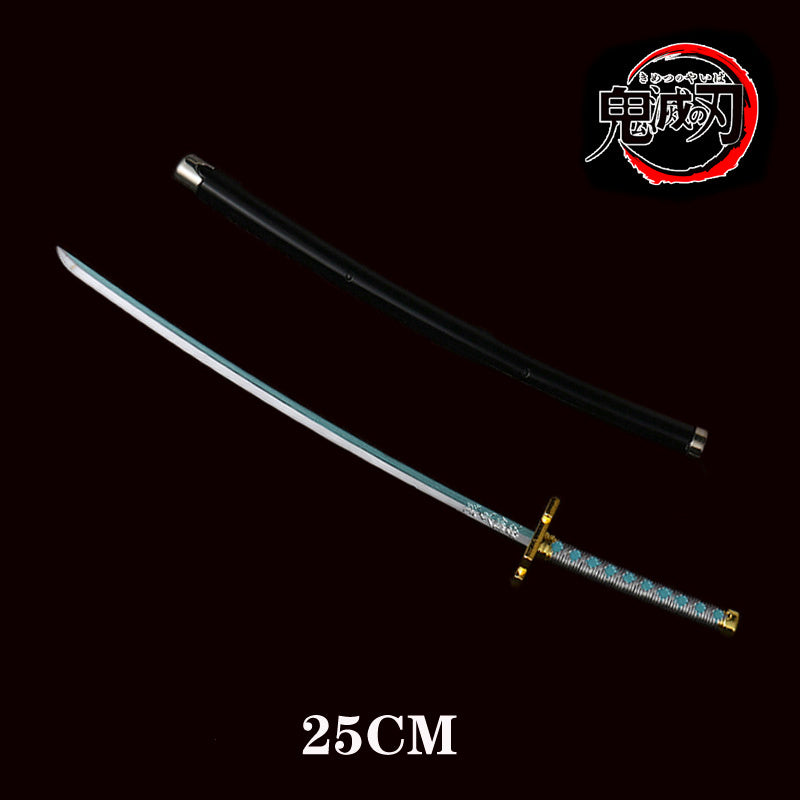 Kimetsu no Yaiba Sword Weapon Demon Slayer Satoman Tanjiro Cosplay Sword 1:1 Anime Ninja Knife Wood 25cm Katana Prop