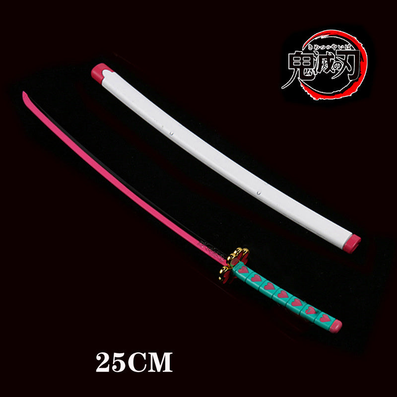 Kimetsu no Yaiba Sword Weapon Demon Slayer Satoman Tanjiro Cosplay Sword 1:1 Anime Ninja Knife Wood 25cm Katana Prop