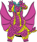 King Ghidorah Showa Era CMYK Edition AR Pin