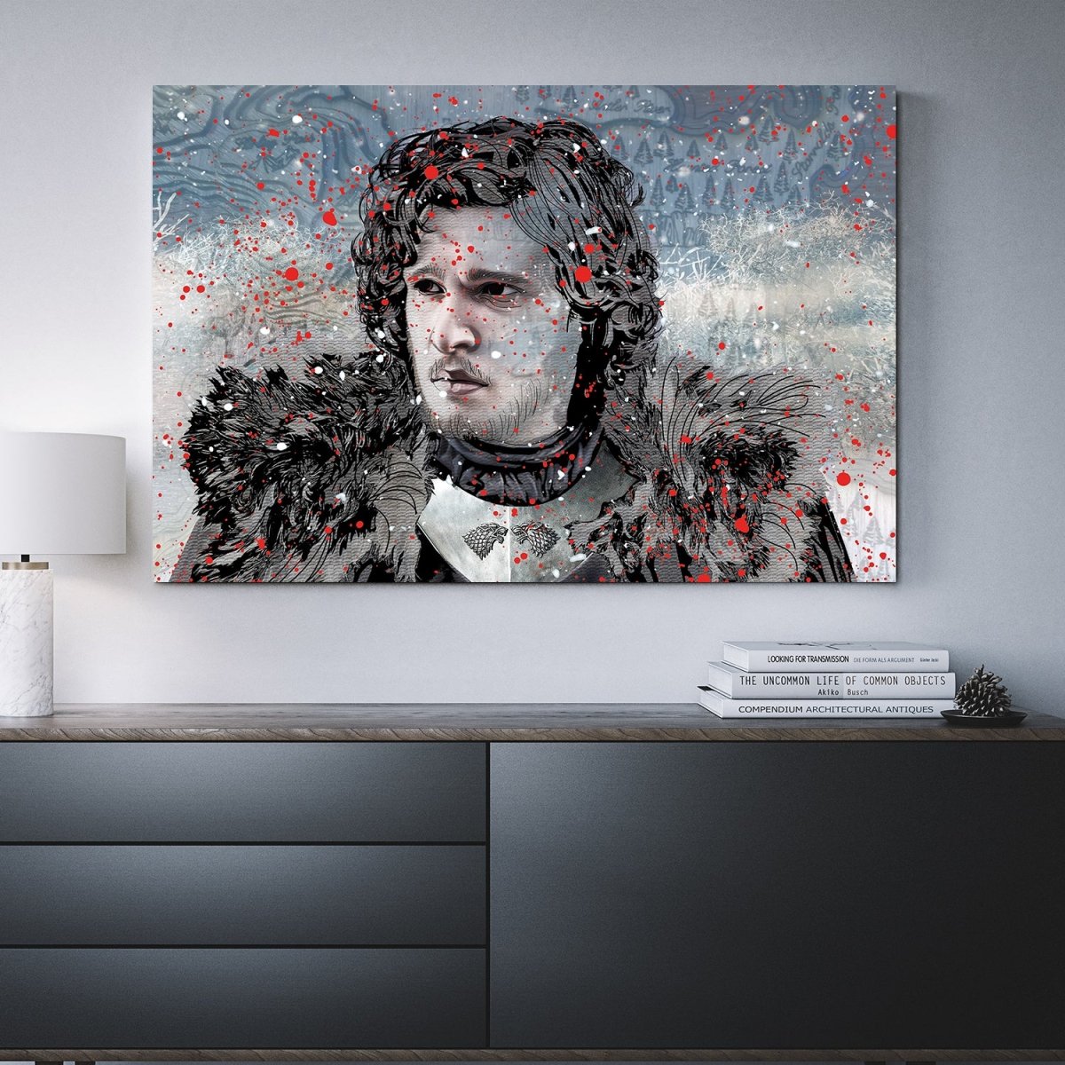 King Of The North Jon Snow Abstract Wall Art For Home, Office or Dorm GOT