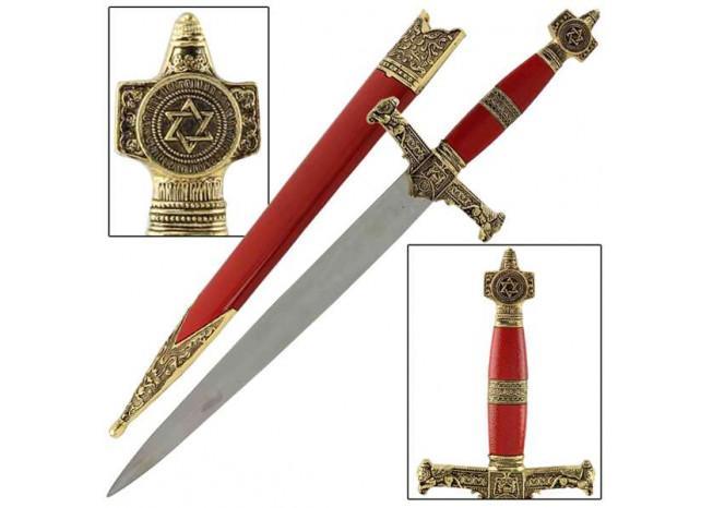 King Solomon Medieval Crusader Dagger Red