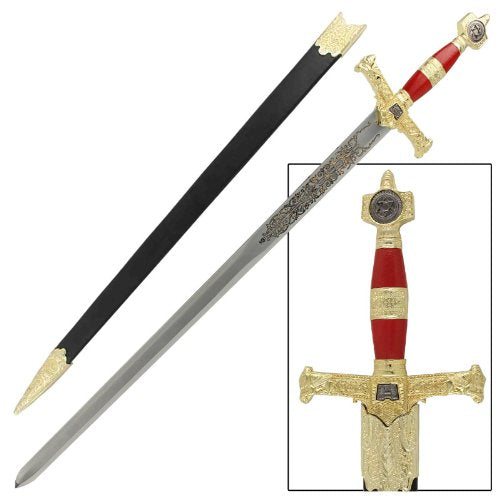 King Solomon Short Sword Majestic Red and Gold Edition