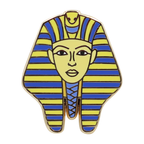 King Tut Mask Pin - Historic Egyptology Enamel Pin