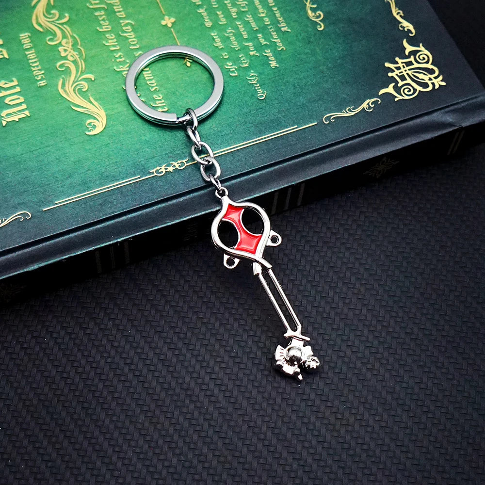 Kingdom Hearts Keychain Sora Key Keyblade Weapon Keyring Keychains for Men Game Accessories Car Key Ring Pendant llaveros