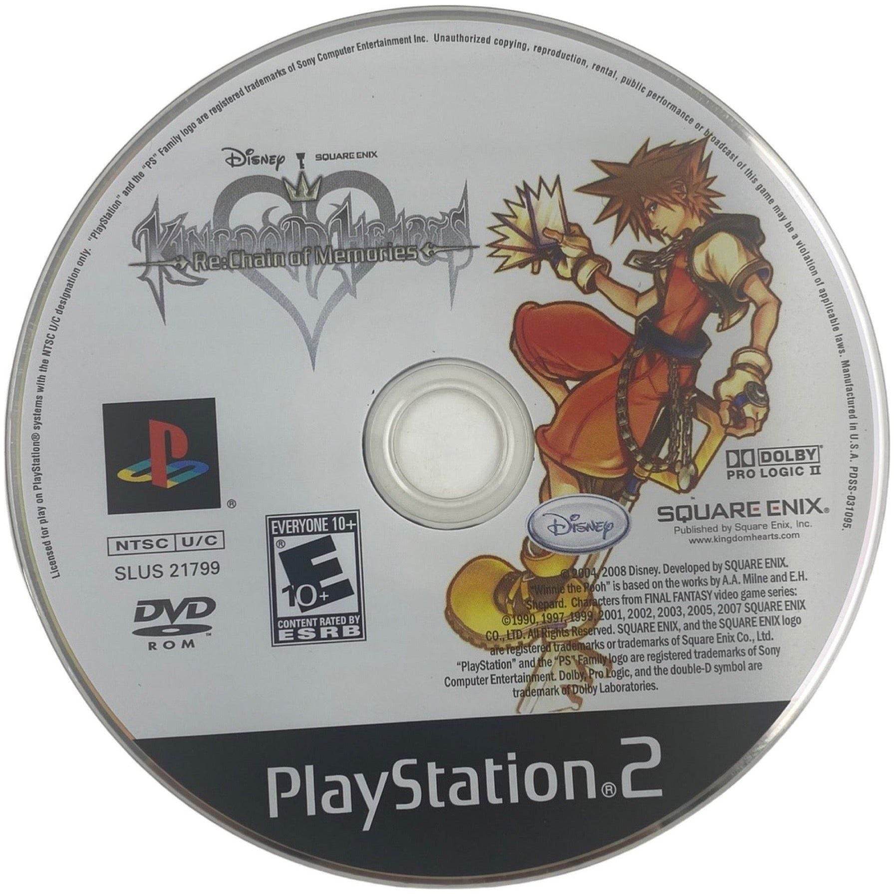 Kingdom Hearts RE Chain Of Memories - PlayStation 2 (LOOSE) - 
