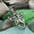 Anja Celtic Angel Necklace - Amethyst
