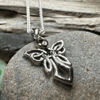 Anja Celtic Angel Necklace - Amethyst