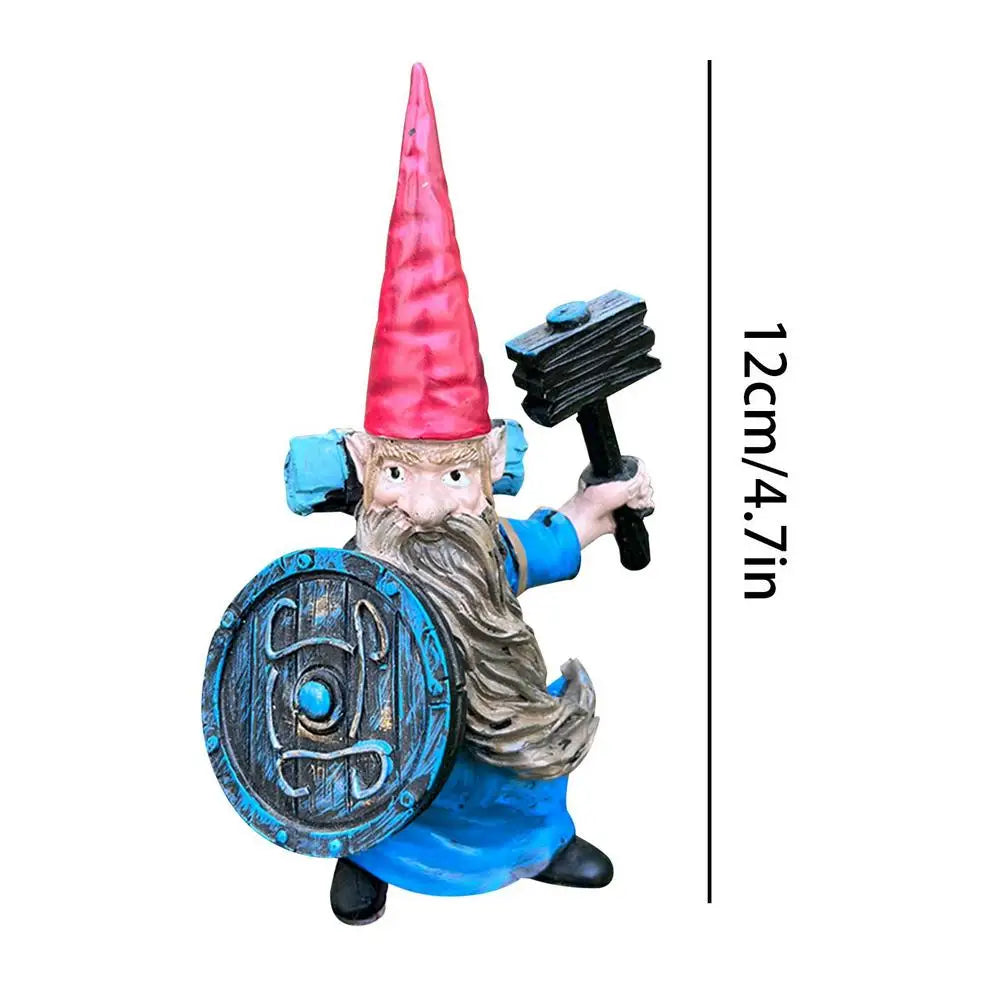 Knight Gnomes Garden Sculpture Resin Ornament Templars Figurine Waterproof Gnome Statue Decor For Yard Lawn Garden Porch