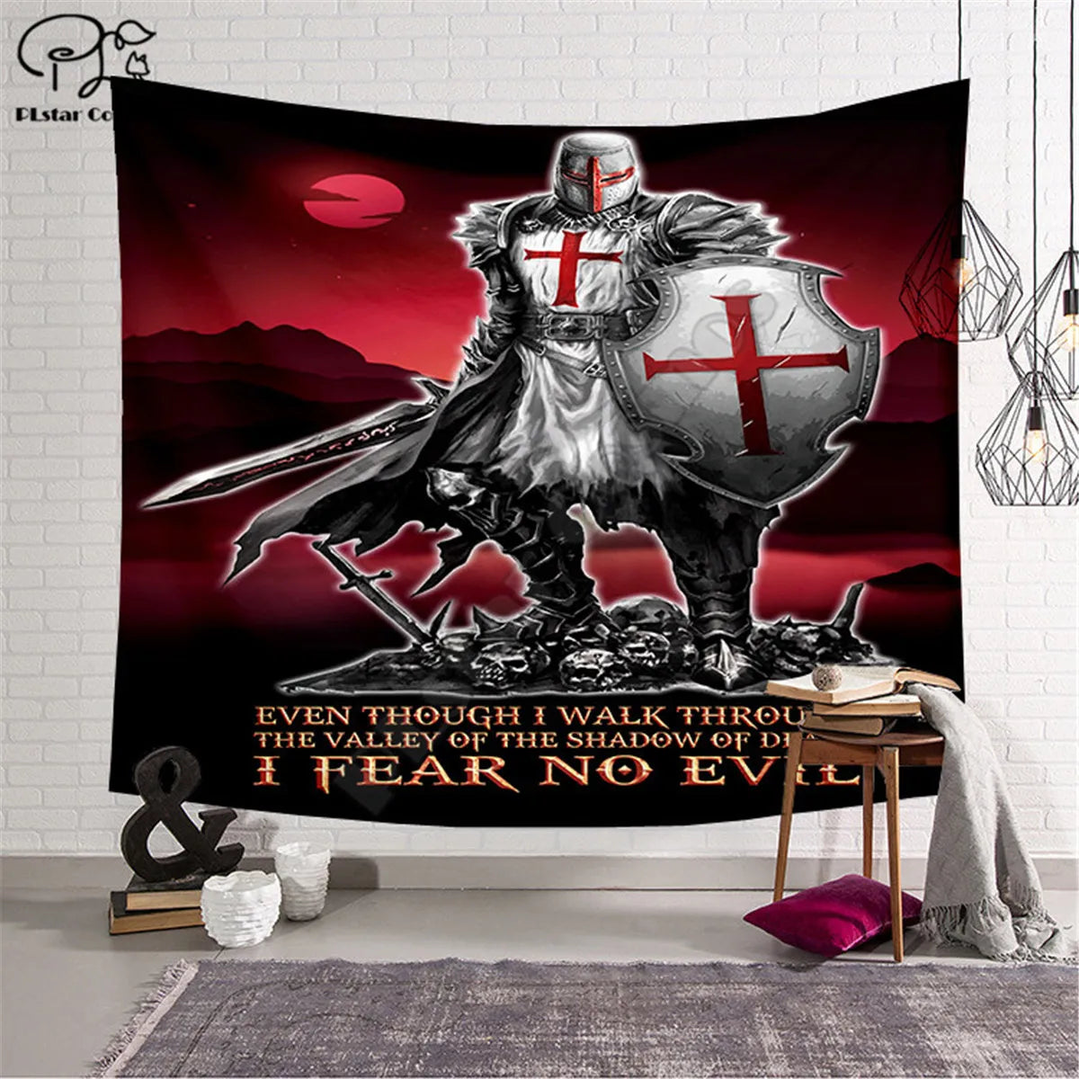 Knights Templar Blanket Tapestry 3D Printed Tapestrying Rectangular Home Decor Wall Hanging