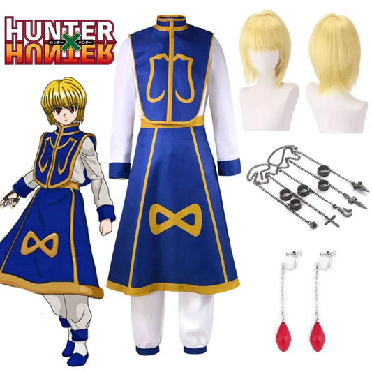 Kurapika Cosplay Costume – Hunter x Hunter Outfit with Wig & Chains - S / Wig Only