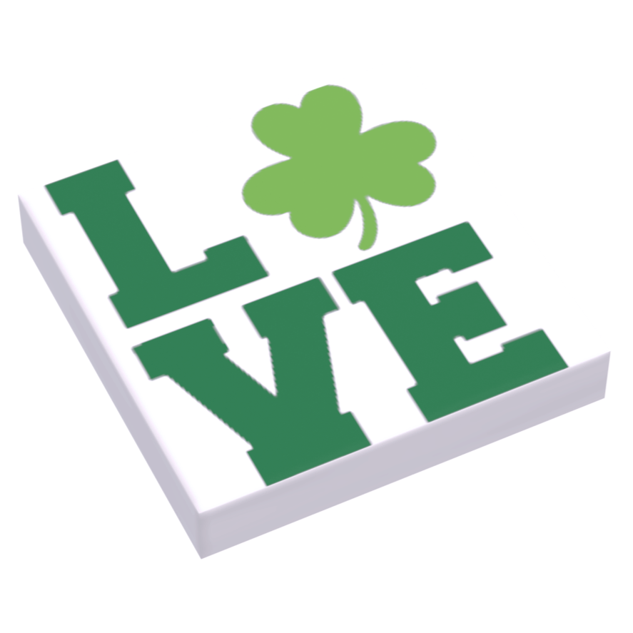 L☘️VE St. Patrick's Day - B3 Customs® Printed 2X2 Tile