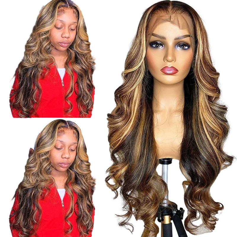 Lace Front Wigs Human Hair Pre Plucked HD Body Wave Lace Front Wigs