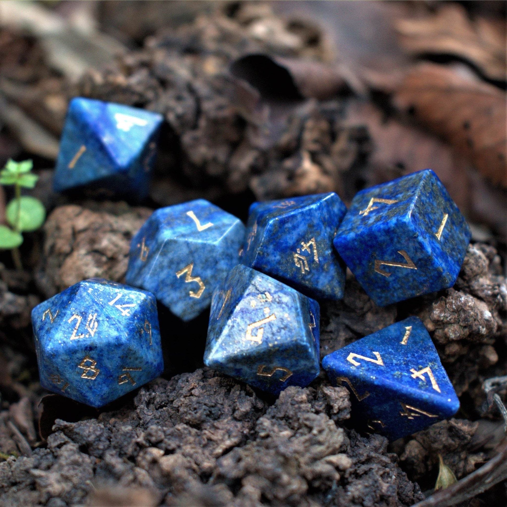 Lapis Lazuli Stone Dice Set 'PRE-ORDER | SPRING EVENT DEAL' - 