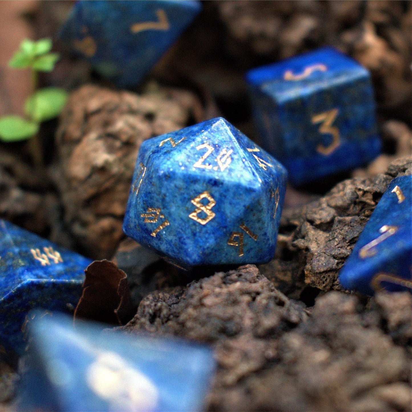 Lapis Lazuli Stone Dice Set 'PRE-ORDER | SPRING EVENT DEAL' - 
