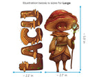 Lacquered Bracket Sticker and Magnet - Forest Sage Fungikins™ – Mystical Mushroom Art | Waterproof & UV-Proof - Sticker / Large