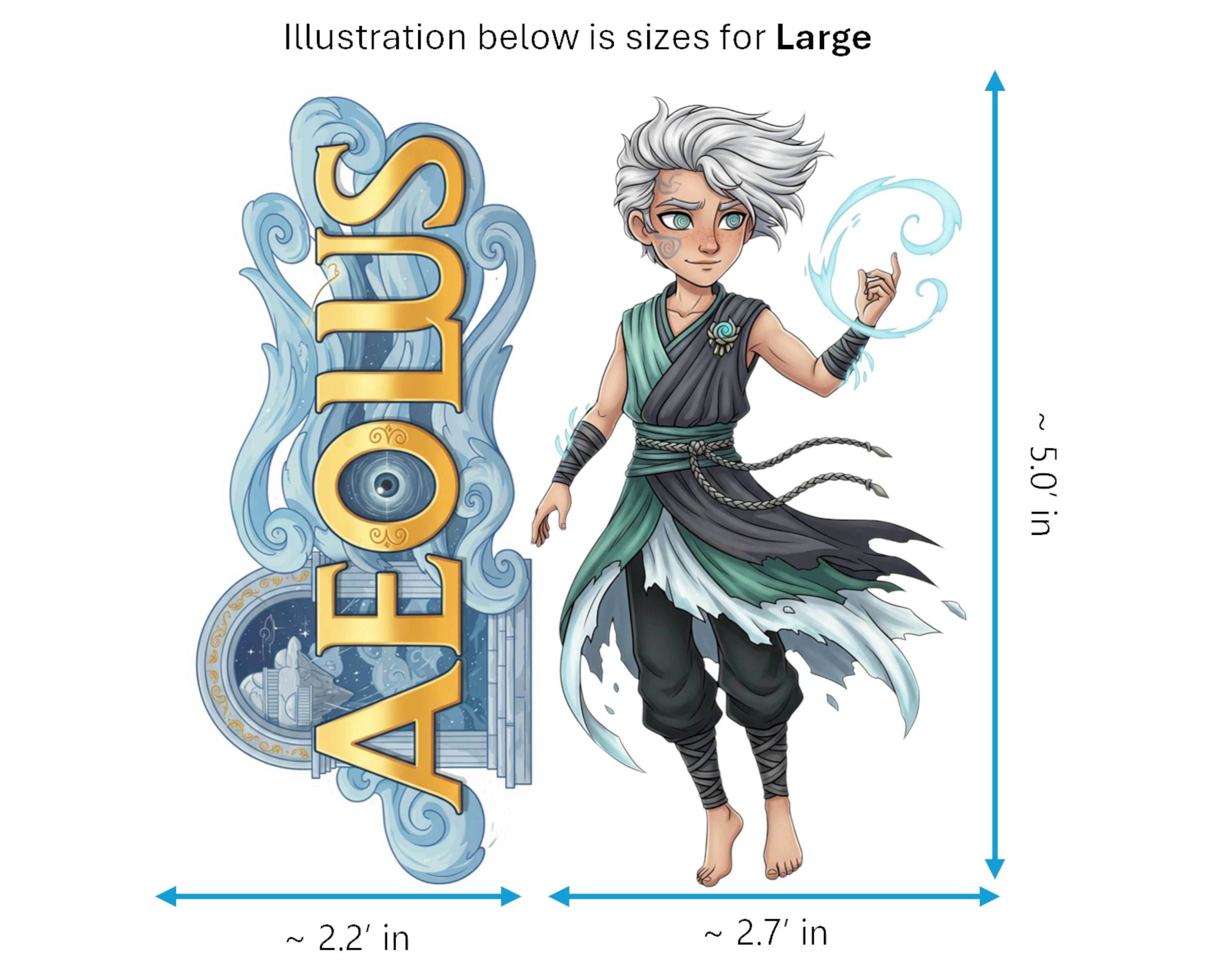 Aeolus Sticker and Magnet - Keeper of the Winds Mythkins™ – Greek God of Winds | Waterproof & UV-Proof - Sticker / Large