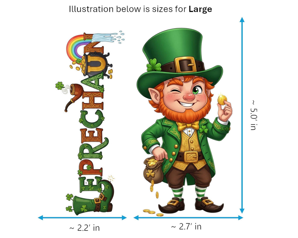 Leprechaun Sticker and Magnet - Guardian of the Gold Mythkins™ – Irish Folklore Fairy | Waterproof & UV-Proof - Sticker / Large