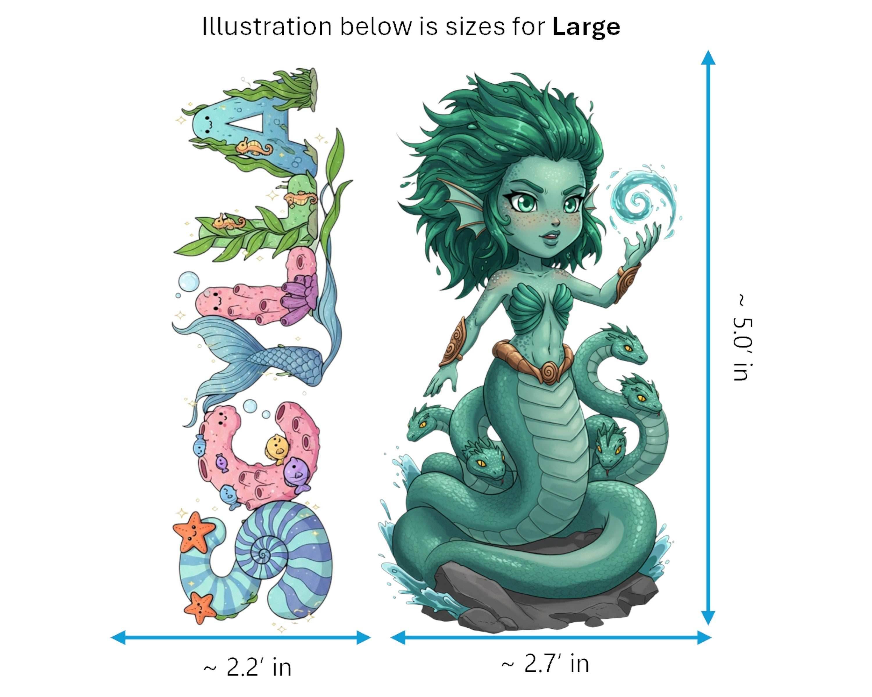 Scylla Sticker and Magnet - Terror of the Strait Mythkins™ – Greek Sea Monster | Waterproof & UV-Proof - Sticker / Large
