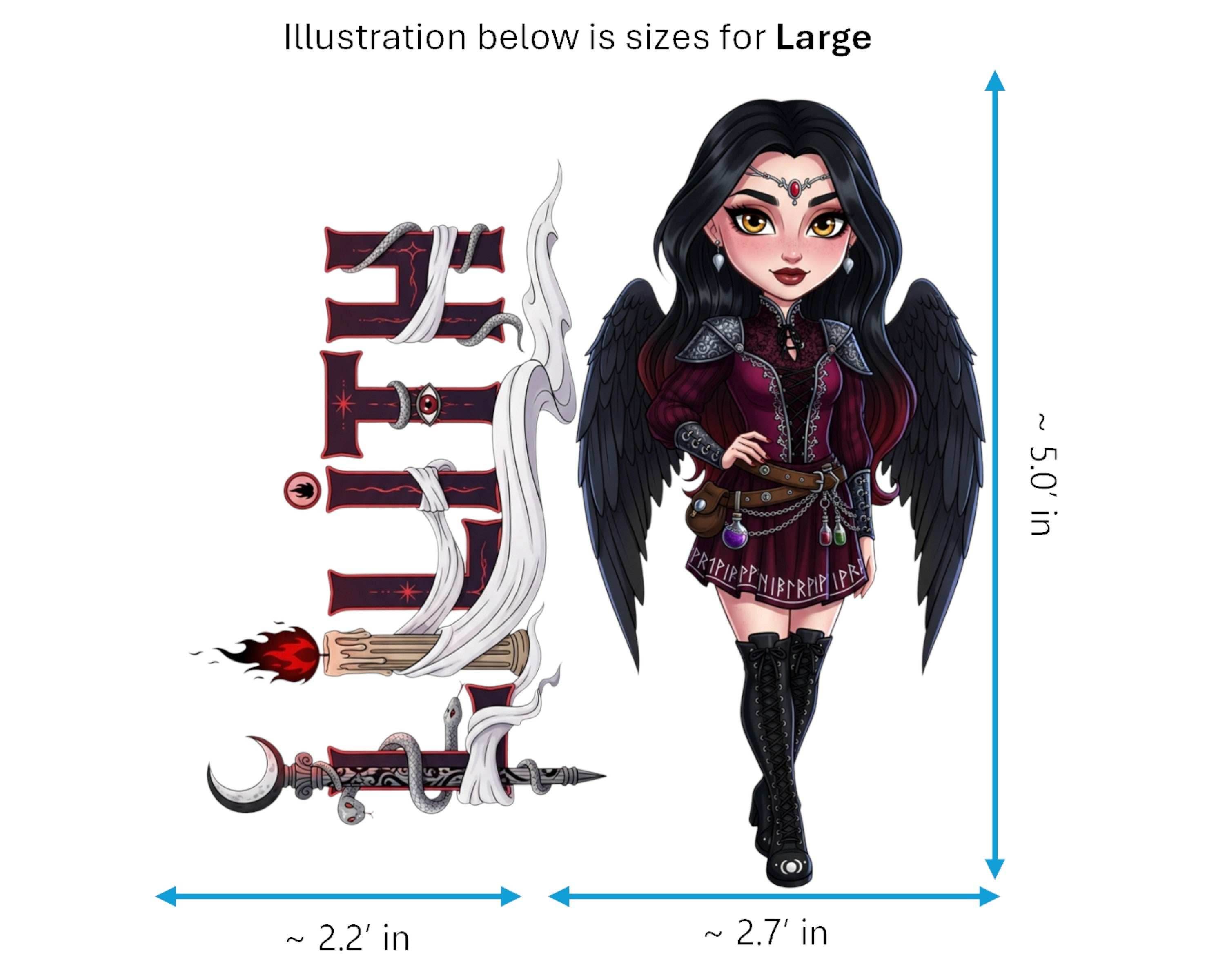 Lilith Sticker and Magnet - Queen of the Night Biblikins™ – Primordial Figure of Folklore | Waterproof & UV-Proof - Sticker / Large