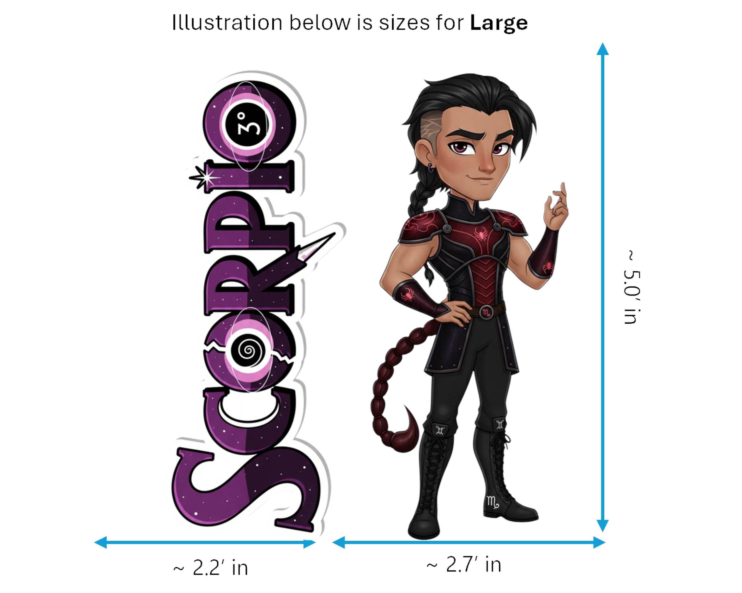 Scorpio Sticker and Magnet - the Phoenix Horoskins™ – Zodiac Water Sign | Waterproof & UV-Proof - Sticker / Large