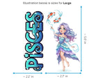 Pisces Sticker and Magnet - the Celestial Fish Horoskins™ – Zodiac Water Sign | Waterproof & UV-Proof - Sticker / Large