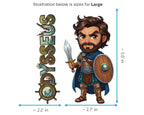 Odysseus Sticker and Magnet - Polymetis Mythkins™ – Cunning Hero of the Odyssey | Waterproof & UV-Proof - Sticker / Large