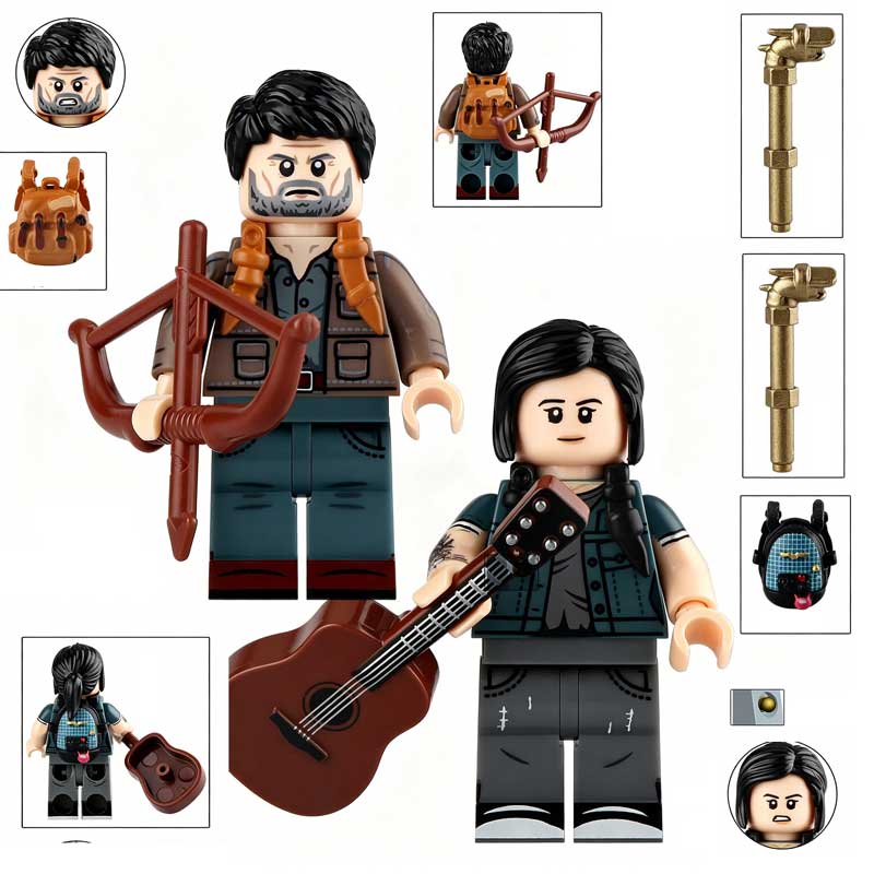 The Last Of Us Part 2 Joel & Ellie set of 2 Minifigure Toys