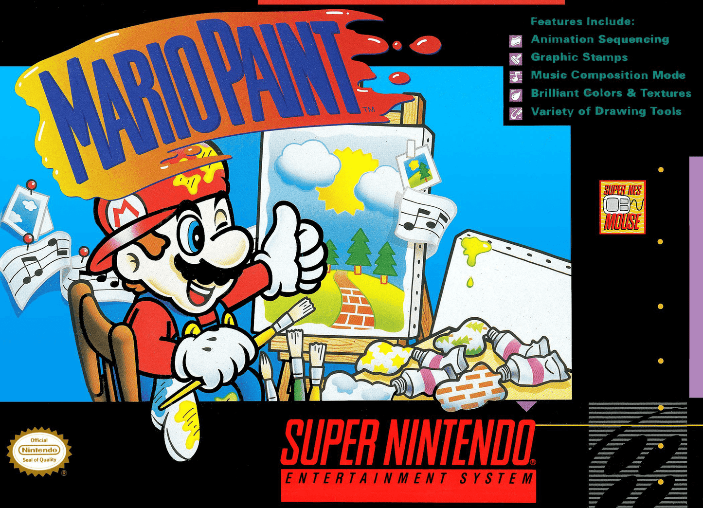 Mario Paint with Mouse (Super Nintendo) - Game Manual Only